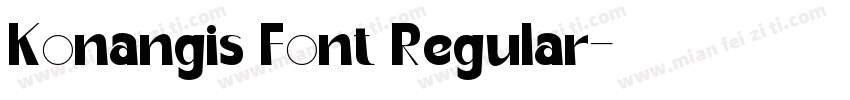 Konangis Font Regular字体转换